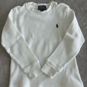 Polo by Ralph Lauren Cream Waffle Knit Top